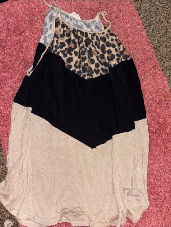 BiBi Dresses & Skirts - BiBi Colorblock Maxi Skirt with Leopard Yoke - Black/Beige